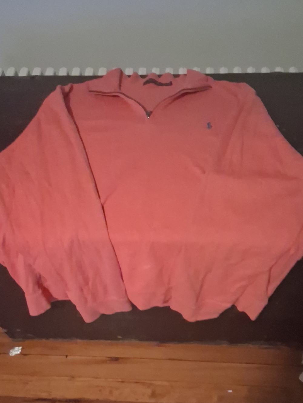 Ralph Lauren Coral Zip-Up Cotton Sweater